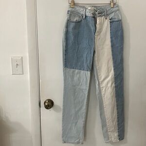 PacSun Two-Tone Blue and White Women Jeans